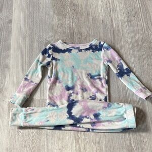 Kids Tie-Dye Long Sleeve Shirt and Pants Pajamas Set
